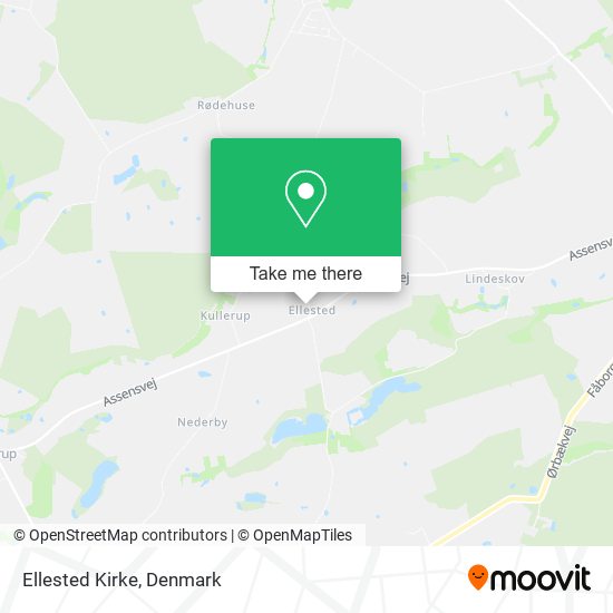 Ellested Kirke map