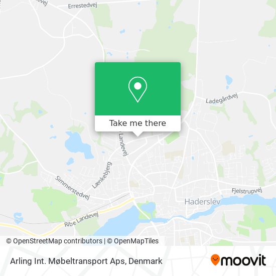 Arling Int. Møbeltransport Aps map