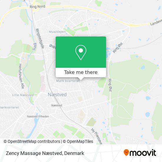 Zency Massage Næstved map
