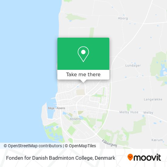Fonden for Danish Badminton College map