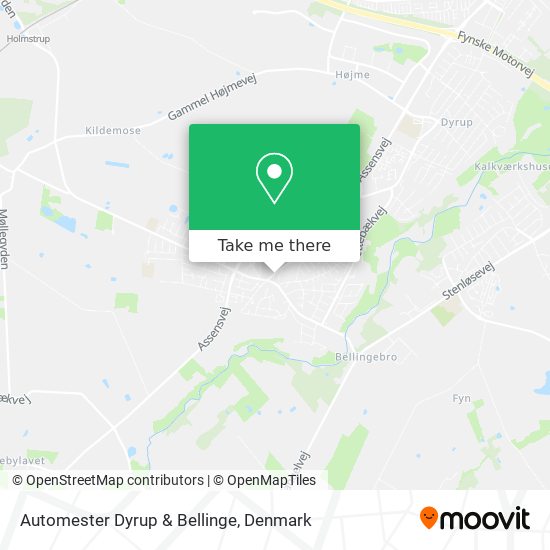 Automester Dyrup & Bellinge map