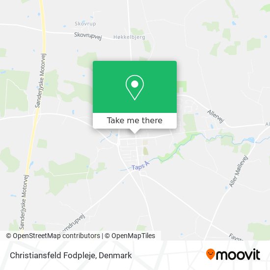 How get Christiansfeld Fodpleje in Kolding by Bus or Train?