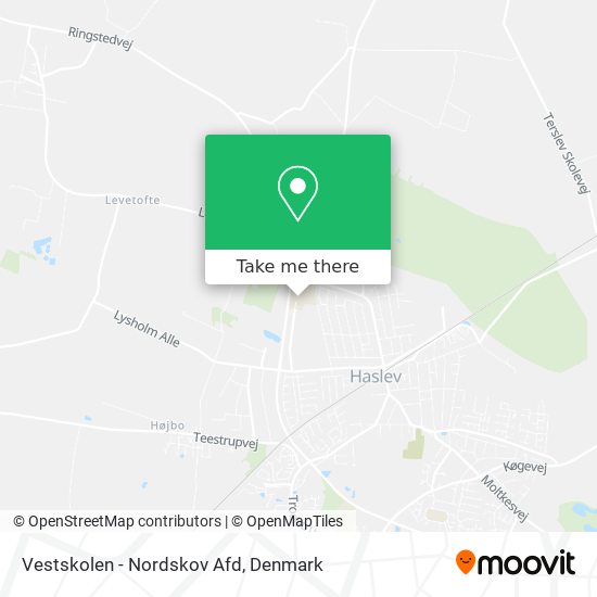 Vestskolen - Nordskov Afd map