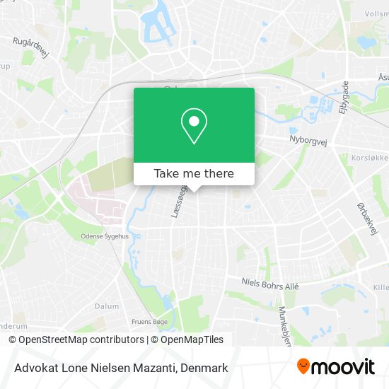 Advokat Lone Nielsen Mazanti map
