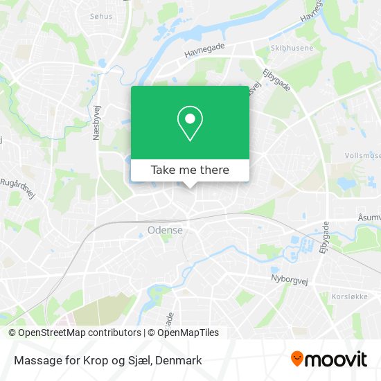Massage for Krop og Sjæl map