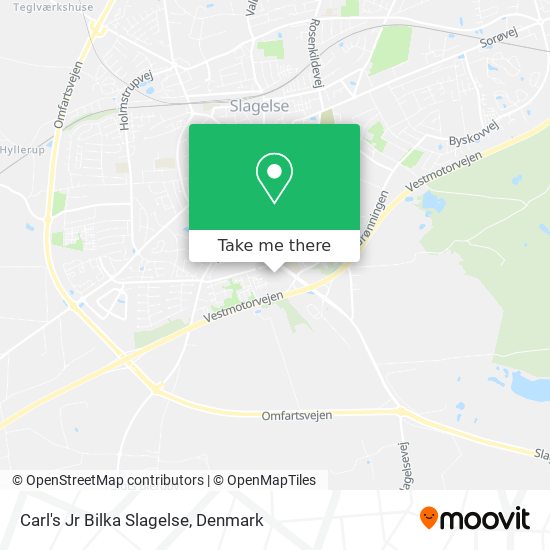 Carl's Jr Bilka Slagelse map