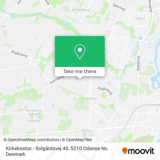 Kirkekontor - Solgårdsvej 40, 5210 Odense Nv map