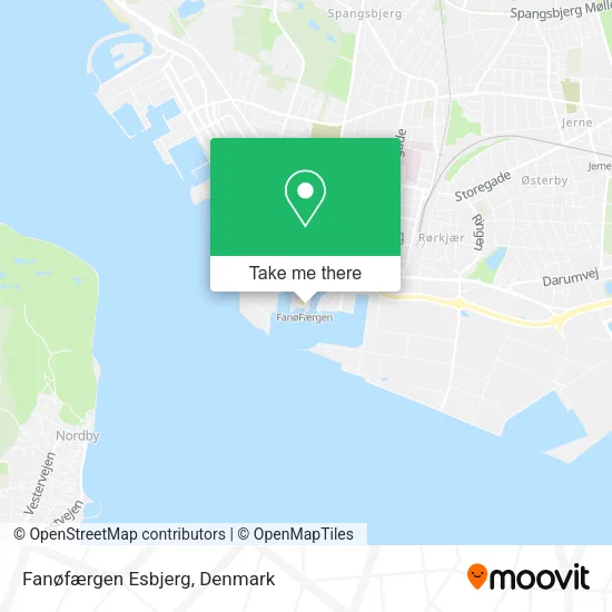 Fanøfærgen Esbjerg map