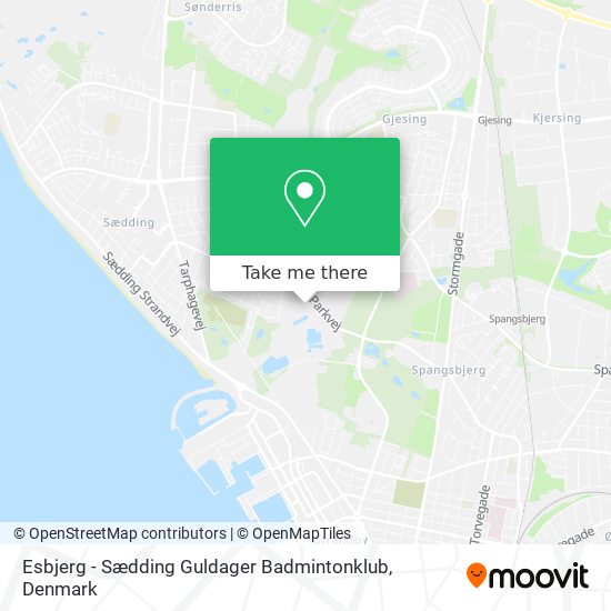 Esbjerg - Sædding Guldager Badmintonklub map