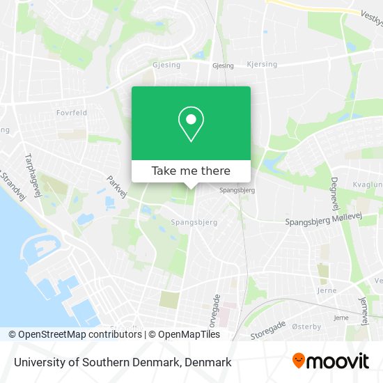 University of Southern Denmark map