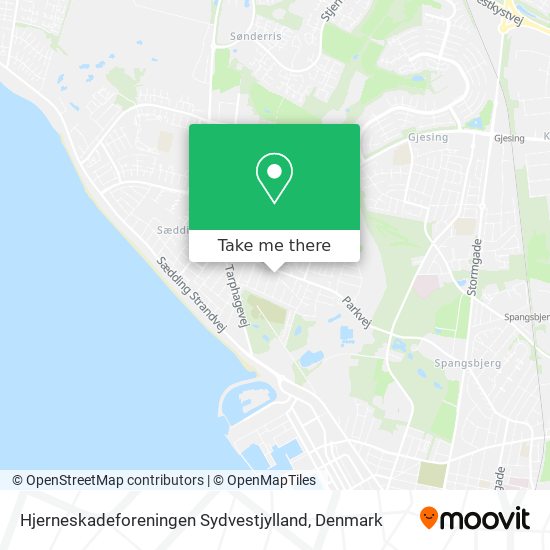 Hjerneskadeforeningen Sydvestjylland map