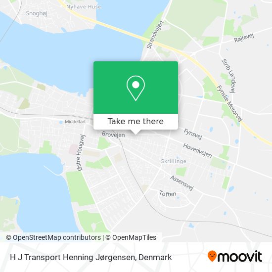 H J Transport Henning Jørgensen map