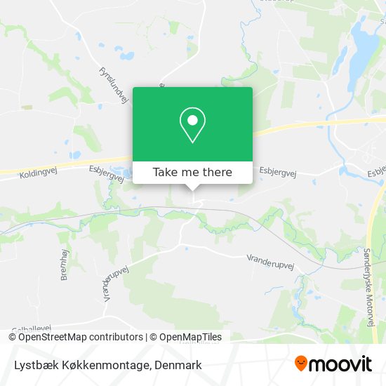 Lystbæk Køkkenmontage map