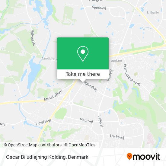 Oscar Biludlejning Kolding map