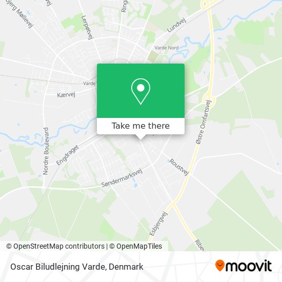 Oscar Biludlejning Varde map