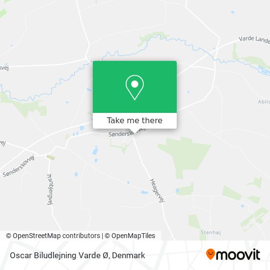 Oscar Biludlejning Varde Ø map