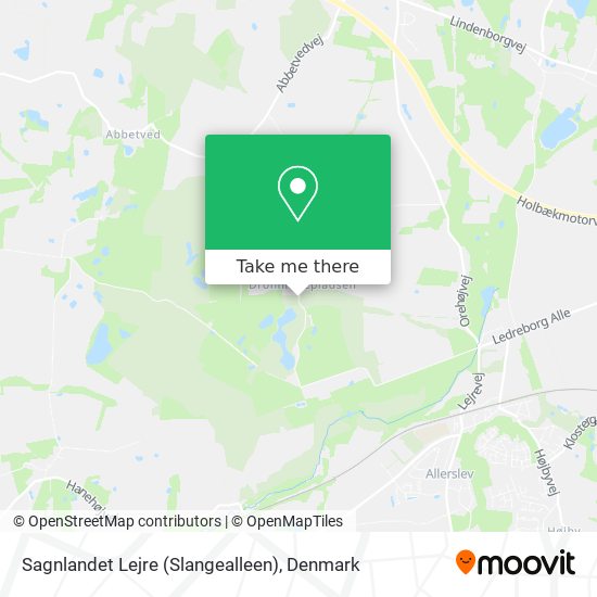 Sagnlandet Lejre (Slangealleen) map