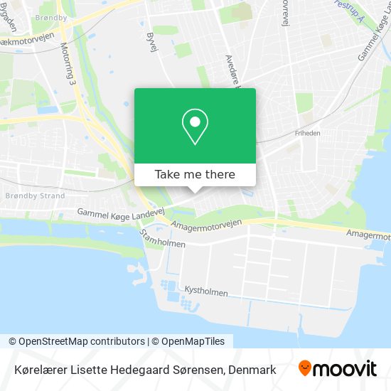 Kørelærer Lisette Hedegaard Sørensen map