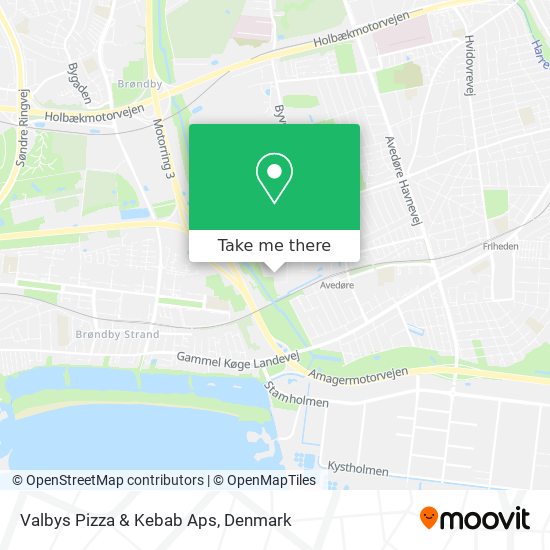 Valbys Pizza & Kebab Aps map