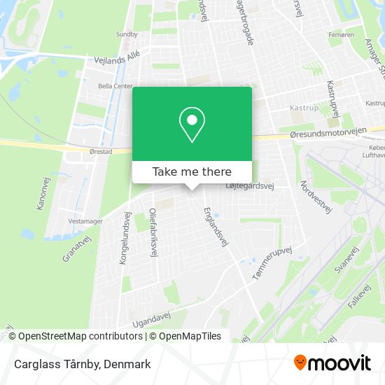 Carglass Tårnby map