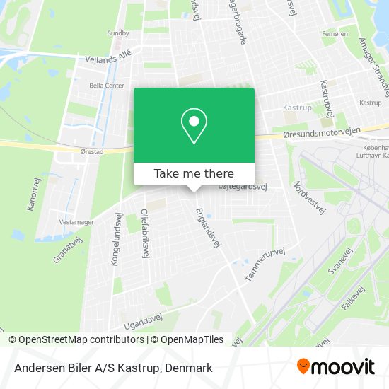 Andersen Biler A/S Kastrup map