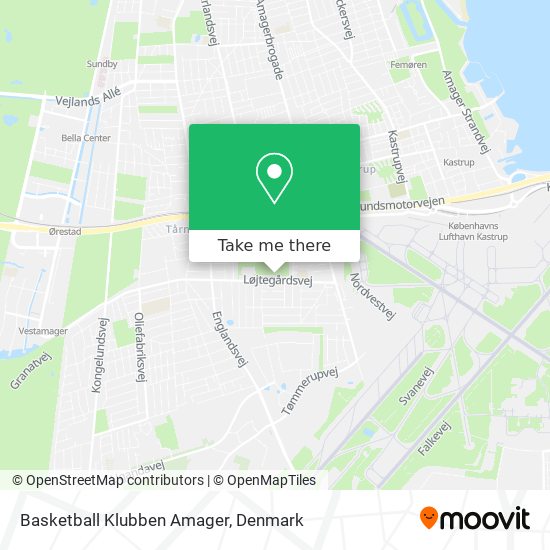 Basketball Klubben Amager map