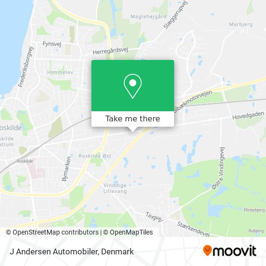 J Andersen Automobiler map