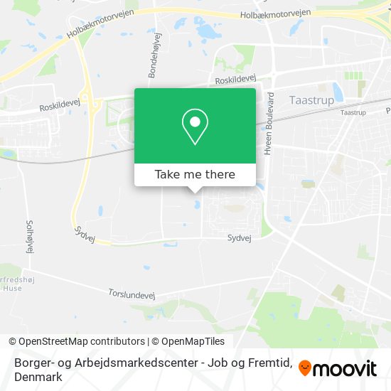 Borger- og Arbejdsmarkedscenter - Job og Fremtid map