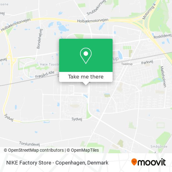 NIKE Factory Store - Copenhagen map