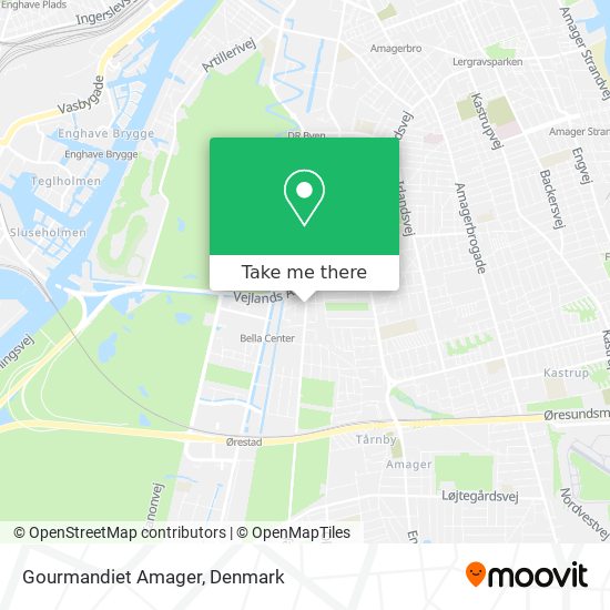 Gourmandiet Amager map