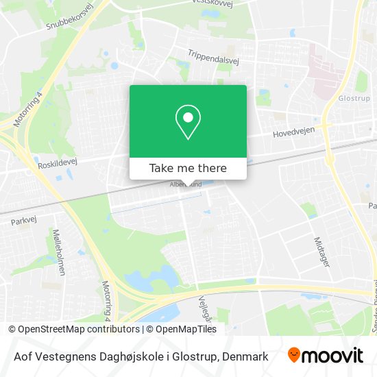 Aof Vestegnens Daghøjskole i Glostrup map