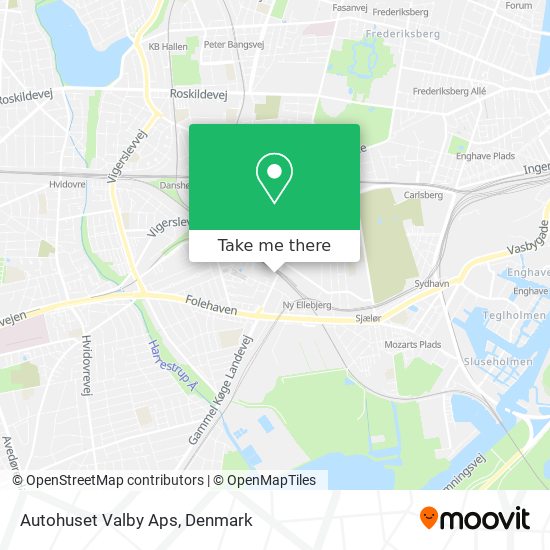 Autohuset Valby Aps map