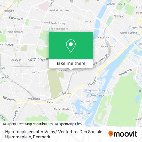 Hjemmeplejecenter Valby/ Vesterbro, Den Sociale Hjemmepleje map