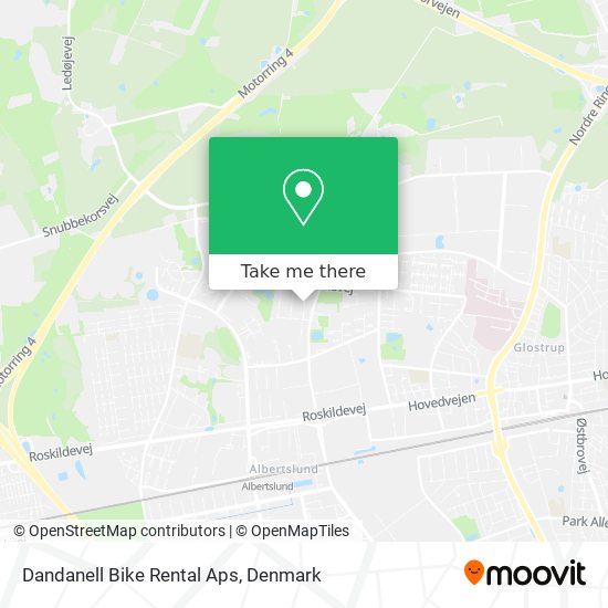 Dandanell Bike Rental Aps map