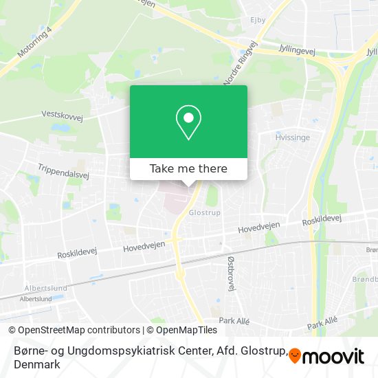Børne- og Ungdomspsykiatrisk Center, Afd. Glostrup map