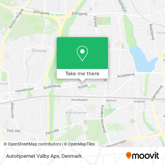Autohjoernet Valby Aps map