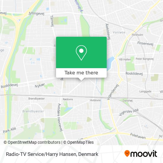 Radio-TV Service/Harry Hansen map