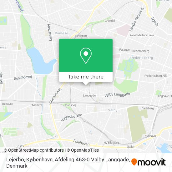 Lejerbo, København, Afdeling 463-0 Valby Langgade map