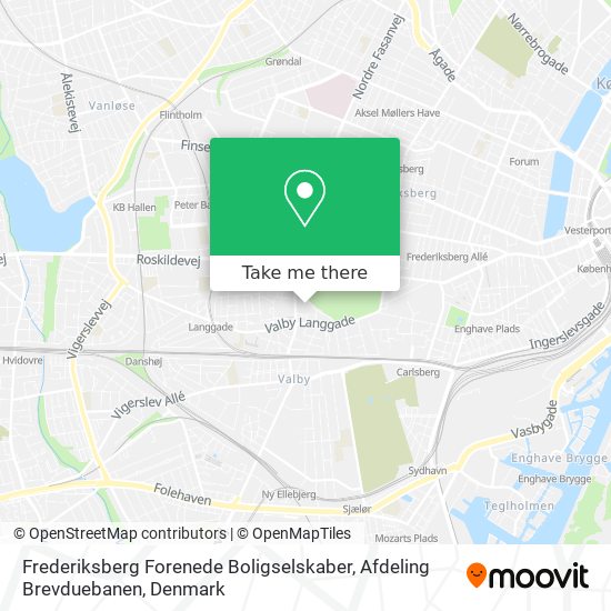 Frederiksberg Forenede Boligselskaber, Afdeling Brevduebanen map