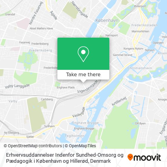 Erhvervsuddannelser Indenfor Sundhed-Omsorg og Pædagogik i København og Hillerød map