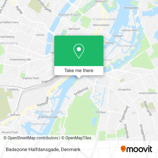 Badezone Halfdansgade map