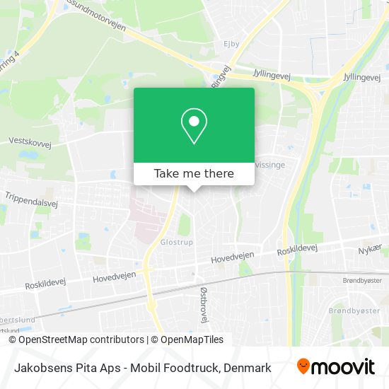 Jakobsens Pita Aps - Mobil Foodtruck map