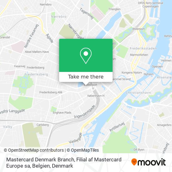 Mastercard Denmark Branch, Filial af Mastercard Europe sa, Belgien map