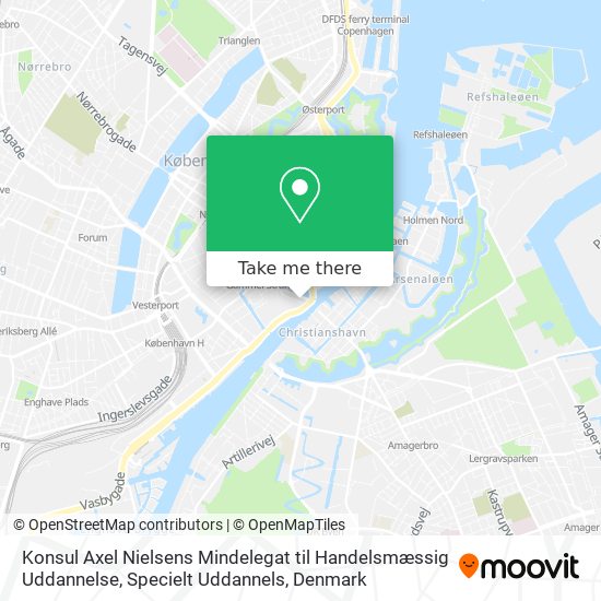 Konsul Axel Nielsens Mindelegat til Handelsmæssig Uddannelse, Specielt Uddannels map