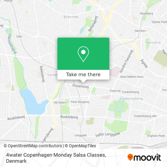 4water Copenhagen Monday Salsa Classes map