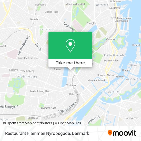 Restaurant Flammen Nyropsgade map