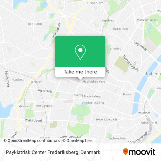 Psykiatrisk Center Frederiksberg map