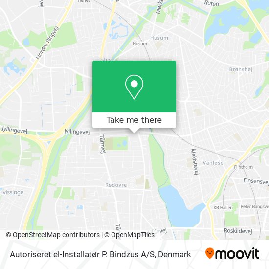 Autoriseret el-Installatør P. Bindzus A / S map