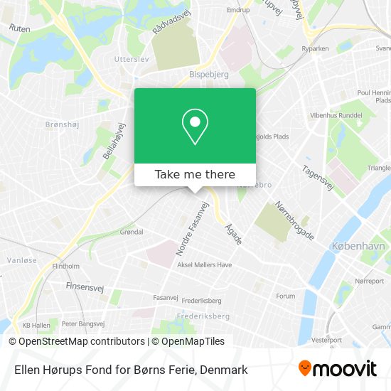Ellen Hørups Fond for Børns Ferie map