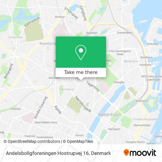 Andelsboligforeningen Hostrupvej 16 map